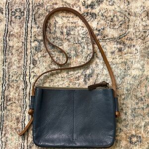 Madewell Multicolor Navy Leather Crossbody Bag